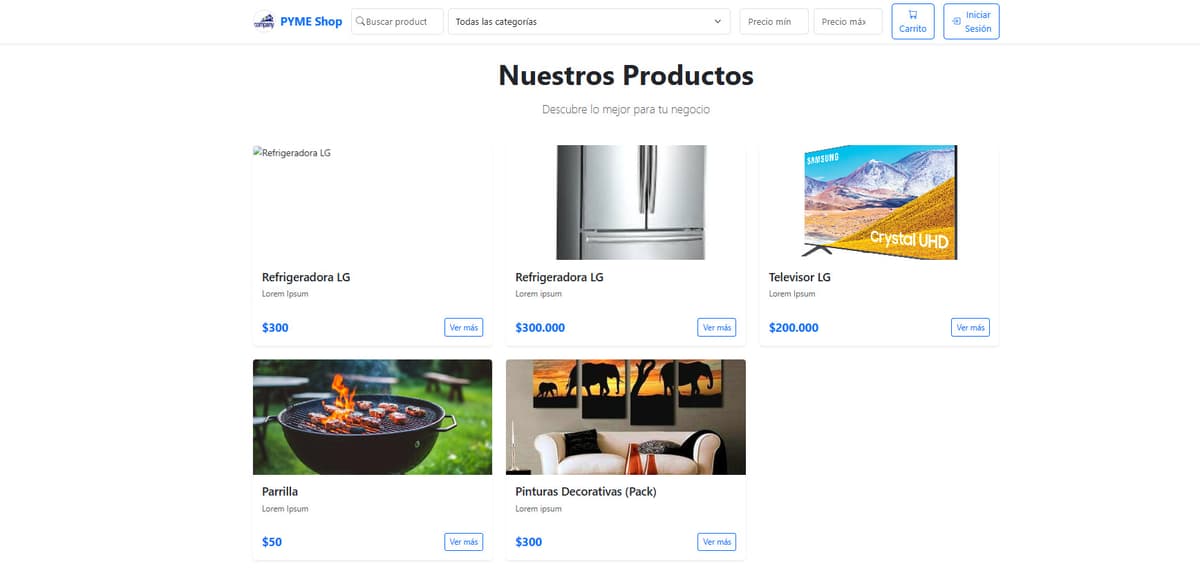 PyME Management Platform and Ecommerce – Microservices Architecture